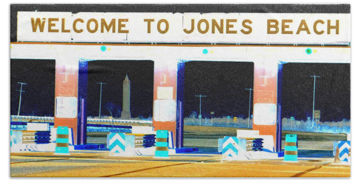Pop Art Hand Towel featuring the photograph Welcome To Jones Beach by Ed Weidman