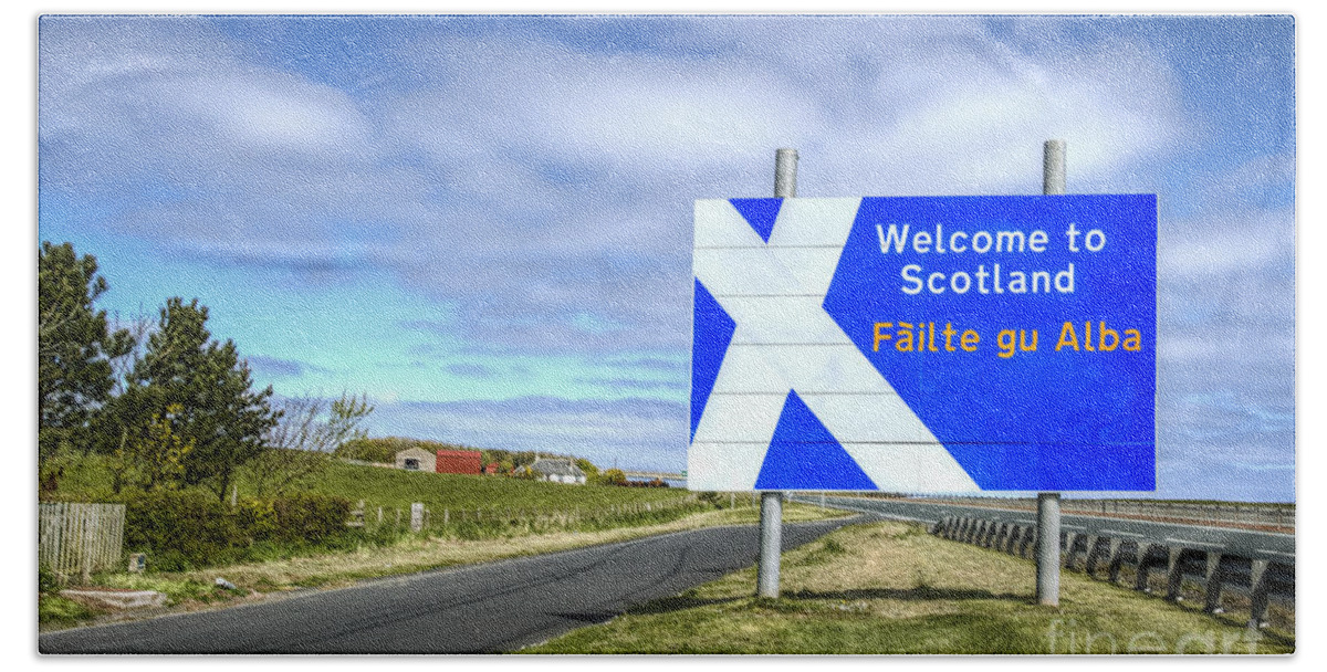 Scotland Hand Towel featuring the photograph Welcome To Scotland by Evelina Kremsdorf