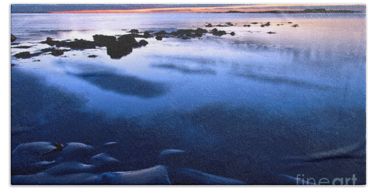 Wells Beach Hand Towel featuring the photograph Wells Beach Maine Sunrise 2 by Glenn Gordon