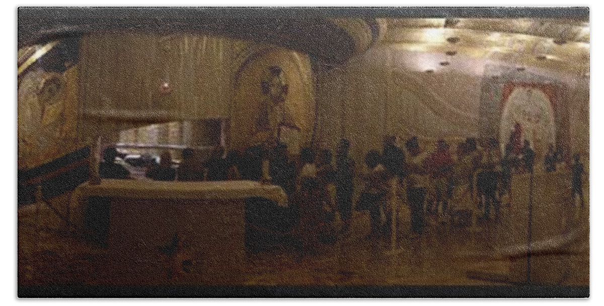 San Pio Bath Towel featuring the photograph Where San Pio rests by Tiziana Maniezzo