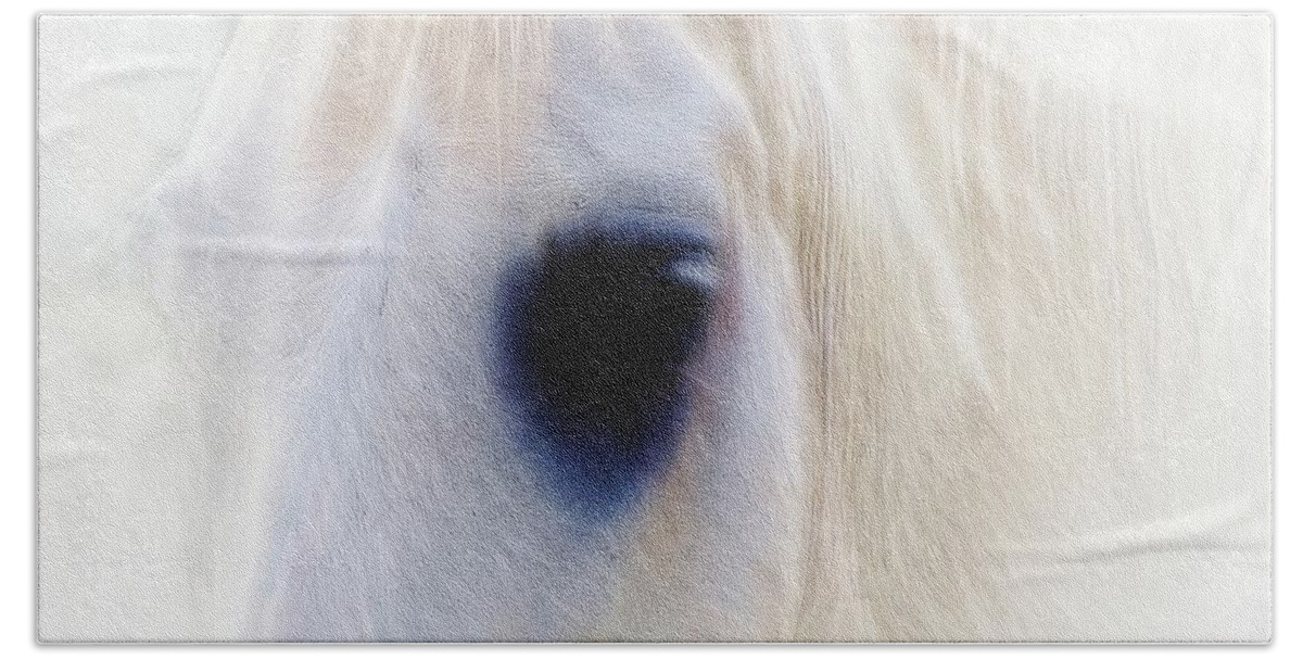 White Horse Bath Towel featuring the digital art White Horse look by Lilia S