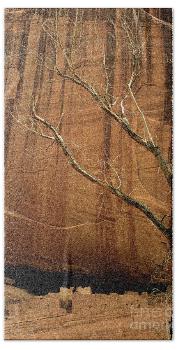 Canyon De Chelly Hand Towel featuring the photograph White House Ruin Arizona by Bob Christopher