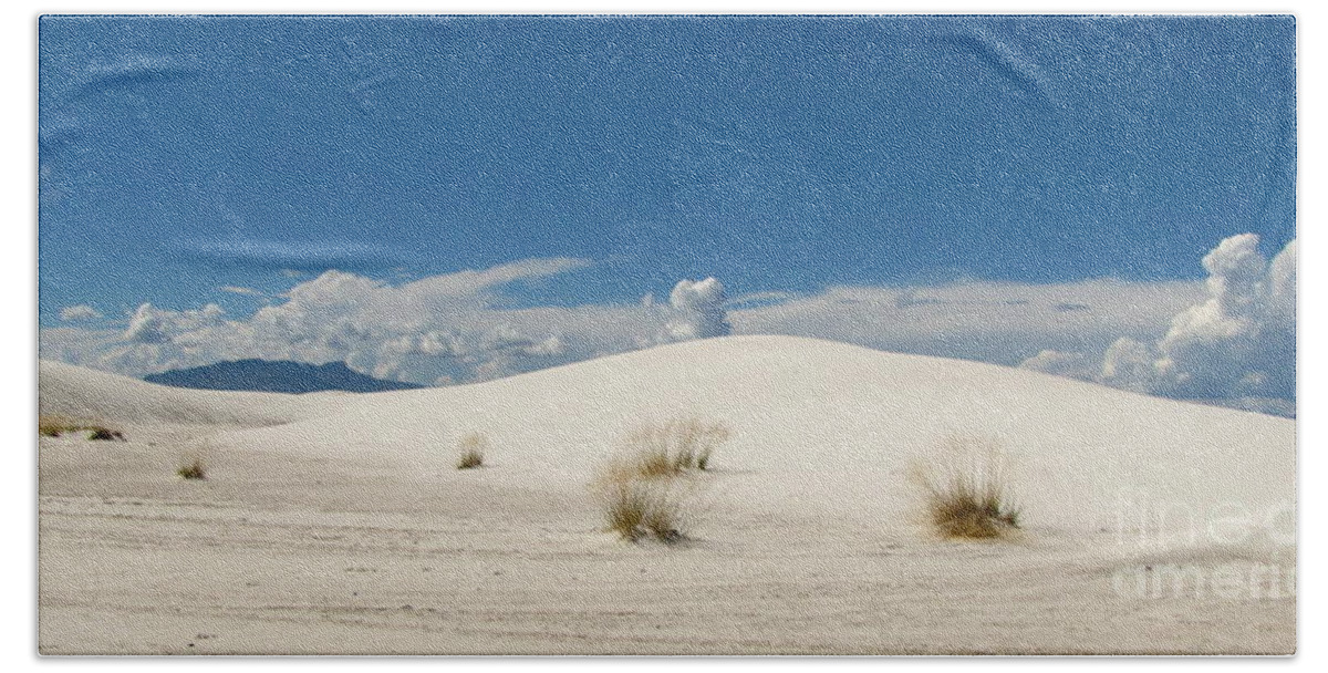 White Sands Bath Towel featuring the photograph White Sands Landscape by Marilyn Smith