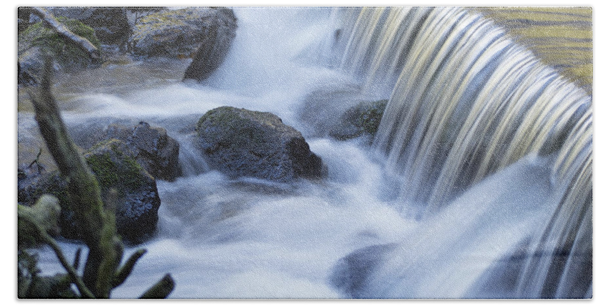 River Clwyd Hand Towel featuring the photograph White Water by Spikey Mouse Photography