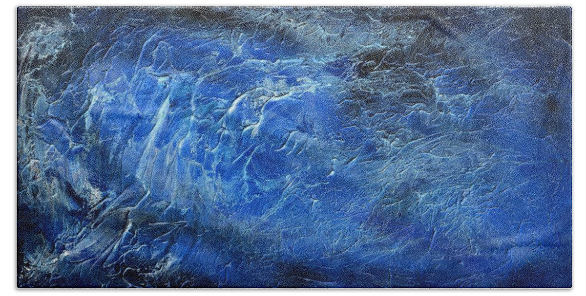 Wild Bath Towel featuring the painting Wild Wild Sea by Hakon Soreide