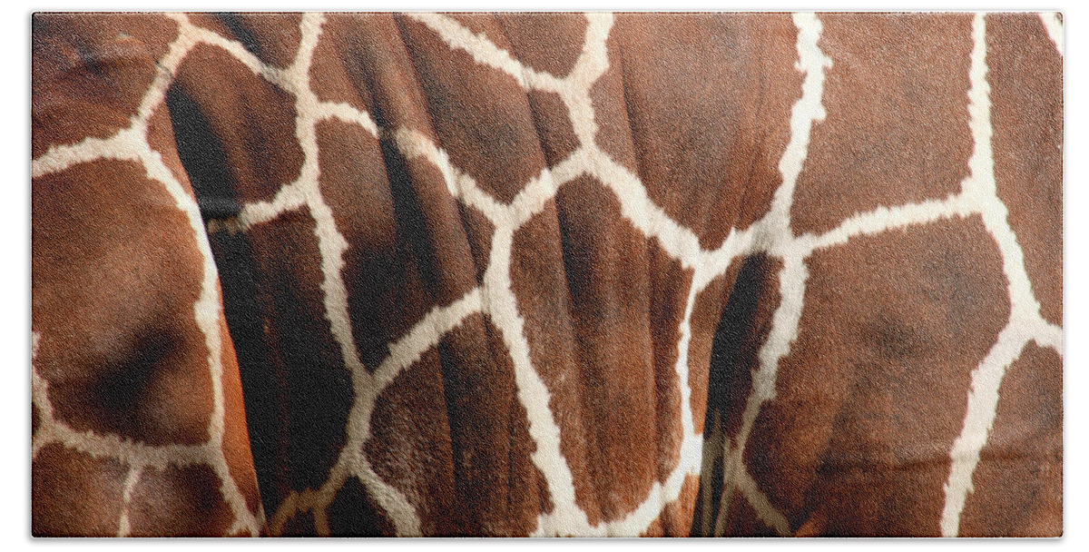 Giraffe Bath Towel featuring the photograph Wildlife Patterns by Aidan Moran