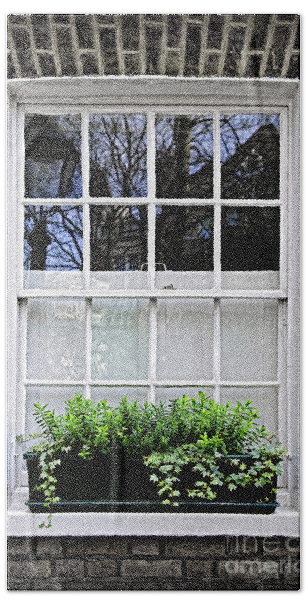 Window Hand Towel featuring the photograph Window in London by Elena Elisseeva