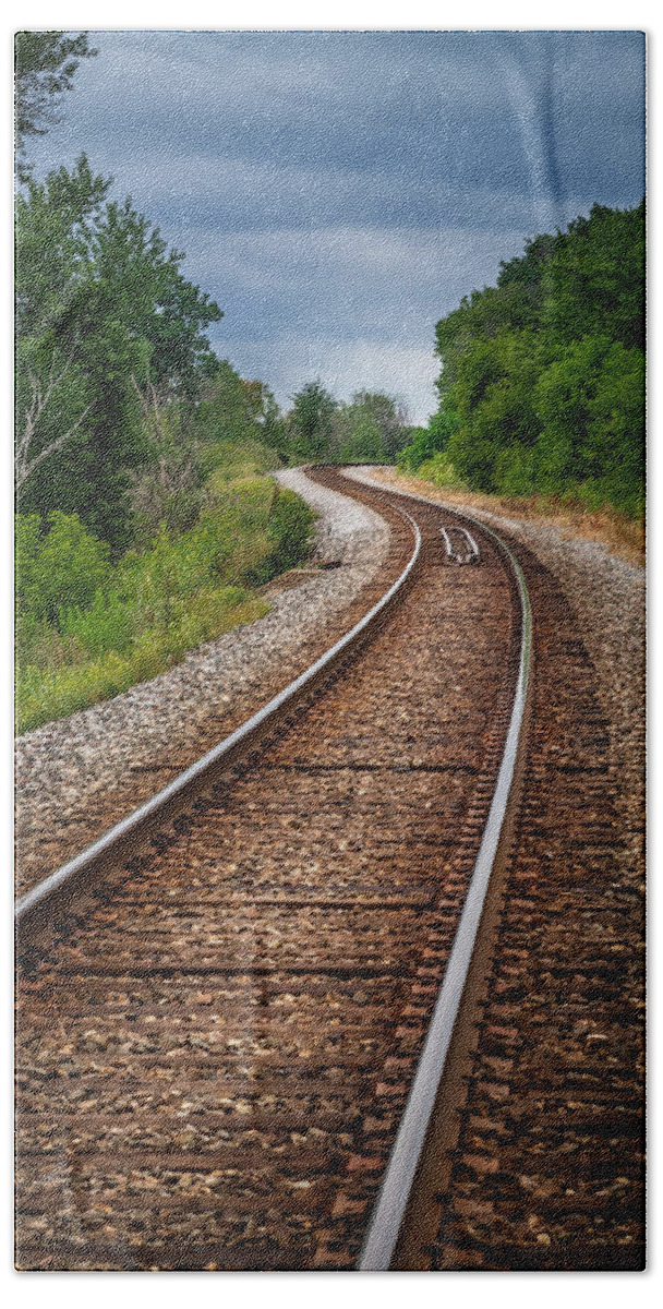 Art Hand Towel featuring the photograph Winding Track by Ron Pate