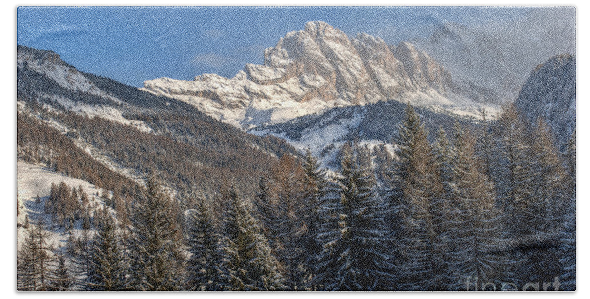 Winter Bath Towel featuring the photograph Winter Dolomites by Martin Capek