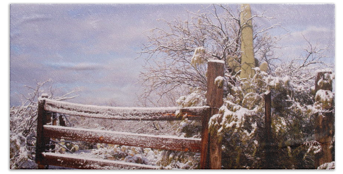 Snow Hand Towel featuring the photograph Winter In The West by David S Reynolds