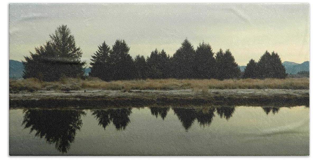 Landscape Bath Towel featuring the photograph Winter River 7 by Gallery Of Hope 