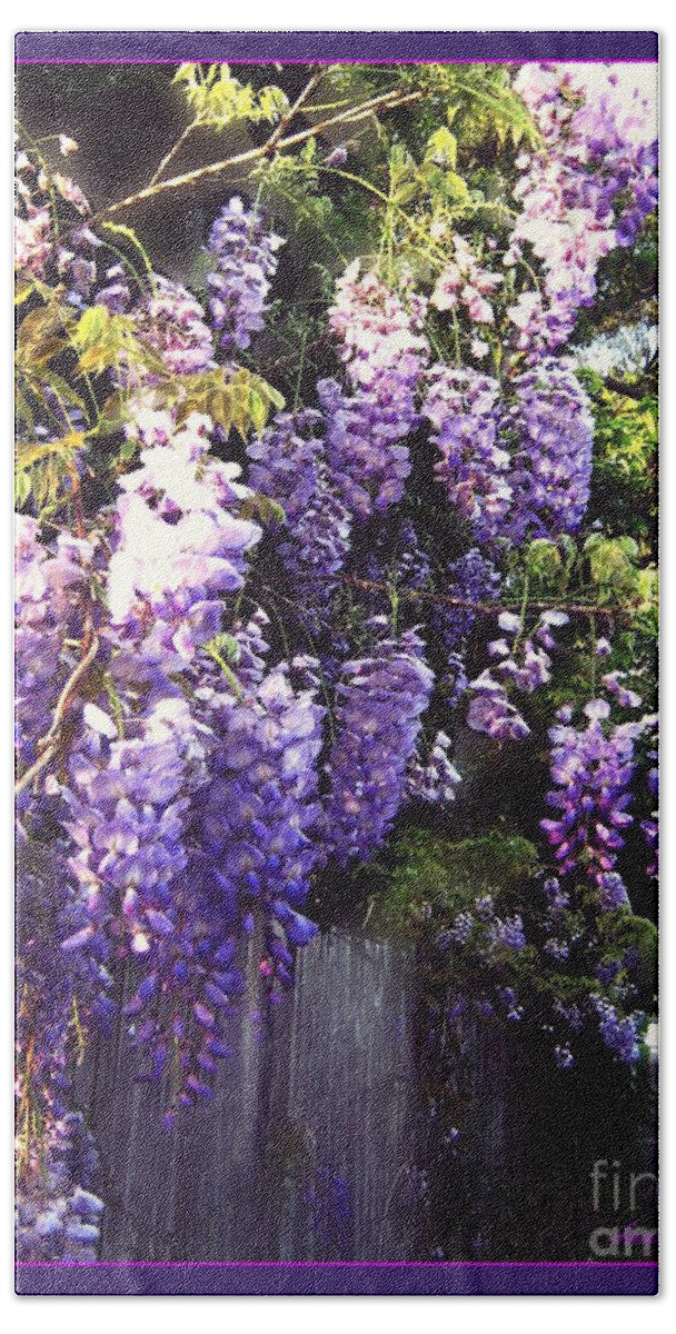 Wisteria Bath Towel featuring the photograph Wisteria dreaming by Leanne Seymour