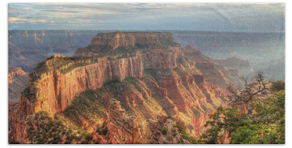 Wotan's Thronegrand Canyonlandscaperock Formation Bath Towel featuring the photograph Wotan's Throne by Jeff Cook