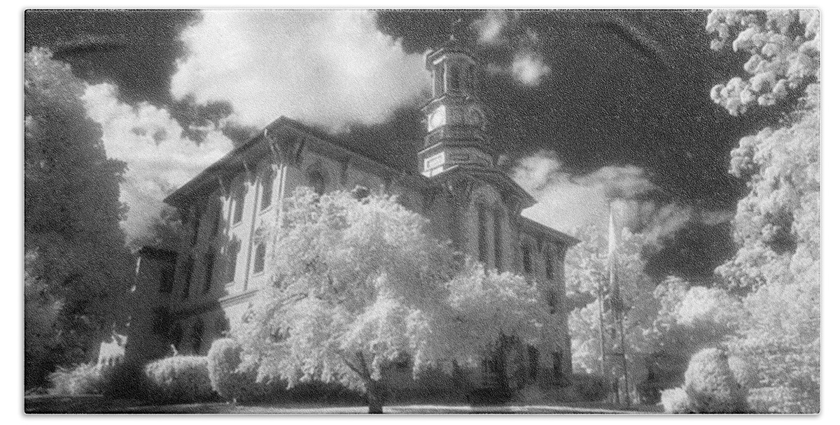Courthouse Hand Towel featuring the photograph Wyoming County Courthouse by Jim Cook