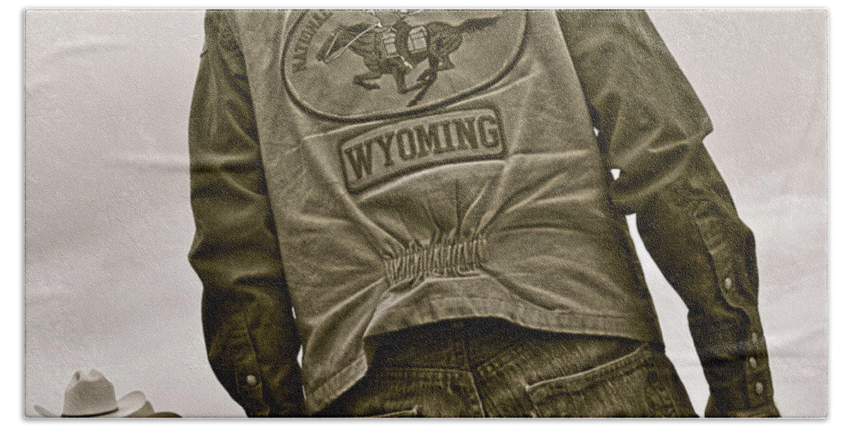 Western Bath Towel featuring the photograph Wyoming Pony Express by Amanda Smith