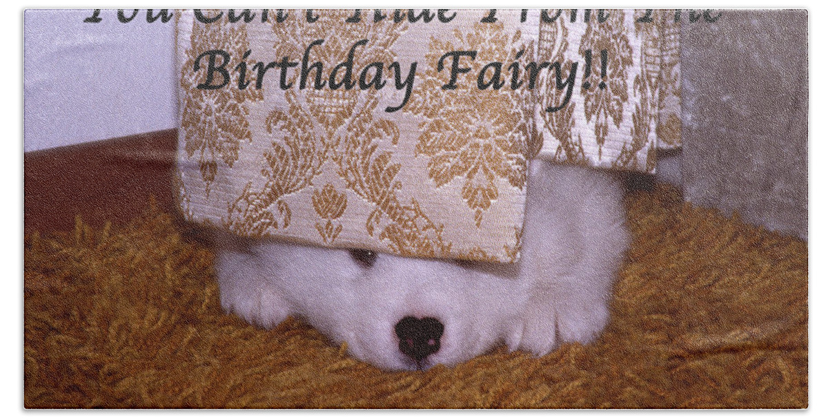 Birthday Bath Towel featuring the photograph You Can't Hide Birthday Card by Ginny Barklow