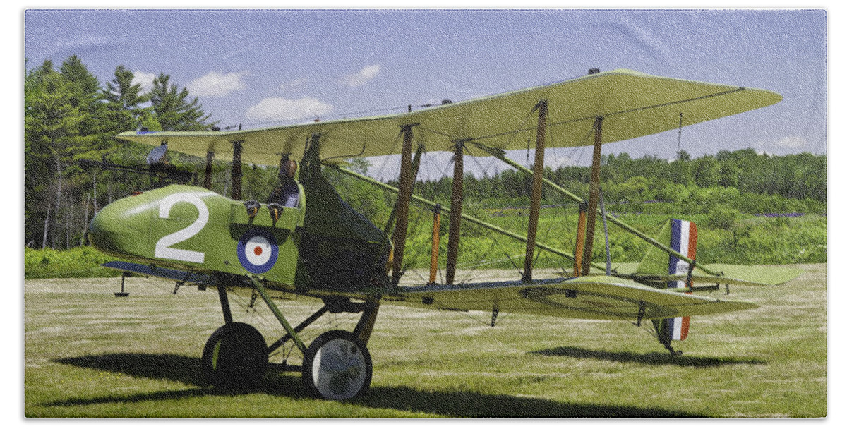 1916 Royal Aircraft F.e.8 Bath Towel featuring the photograph 1916 Royal Aircraft F.E.8 World War One Airplane Photo Poster Print by Keith Webber Jr