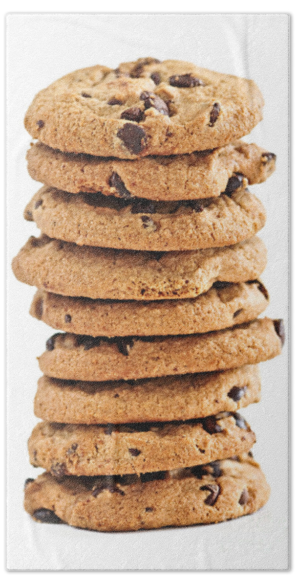 Cookies Bath Towel featuring the photograph Chocolate chip cookies 4 by Elena Elisseeva