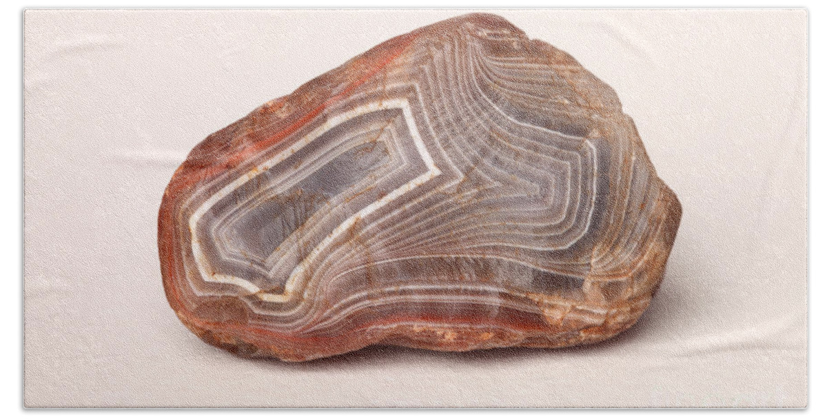 Agate Bath Towel featuring the photograph Lake Superior Agate #1 by Ted Kinsman