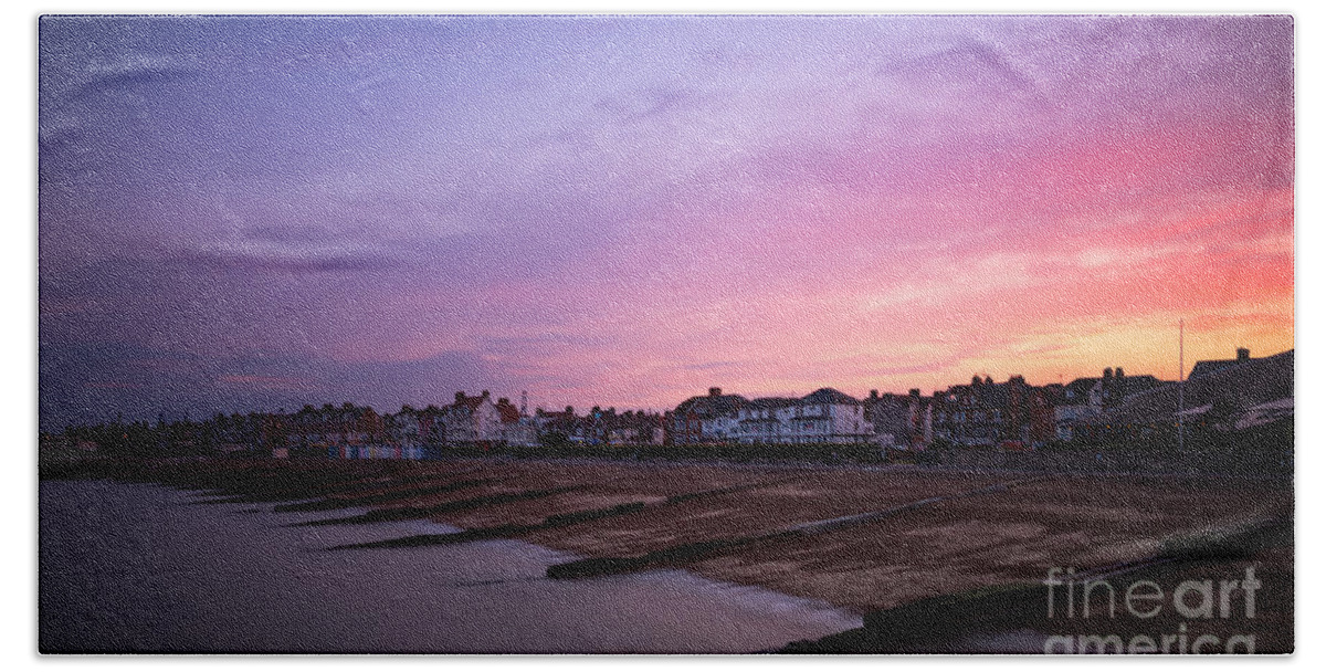 Suffolk Bath Towel featuring the photograph Suffolk Sunset #1 by Andrew Michael