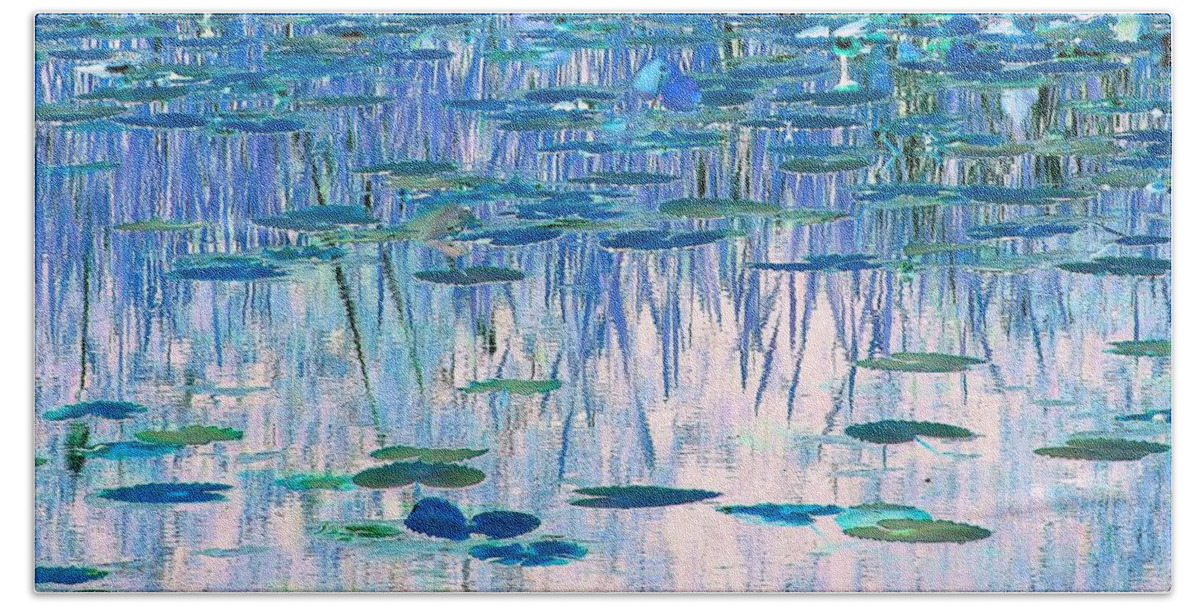 Ode To Monet Bath Towel featuring the photograph Water Lilies #2 by Chris Anderson