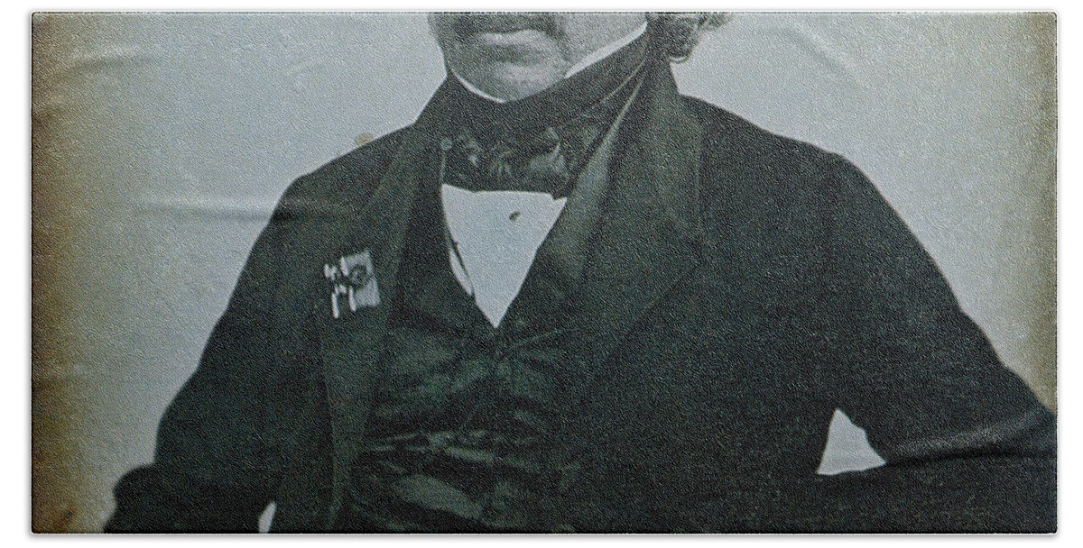 History Bath Towel featuring the photograph Louis Daguerre, French Inventor #3 by Science Source