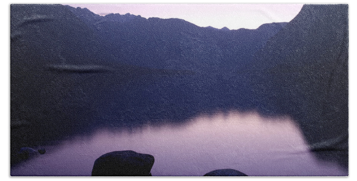 Bohinj Hand Towel featuring the photograph Lake Bohinj sunset #4 by Ian Middleton