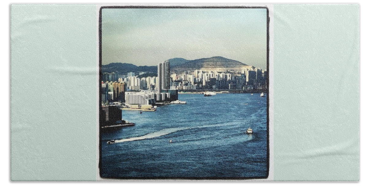  Bath Towel featuring the photograph A Beautiful Hong Kong Day by Lorelle Phoenix