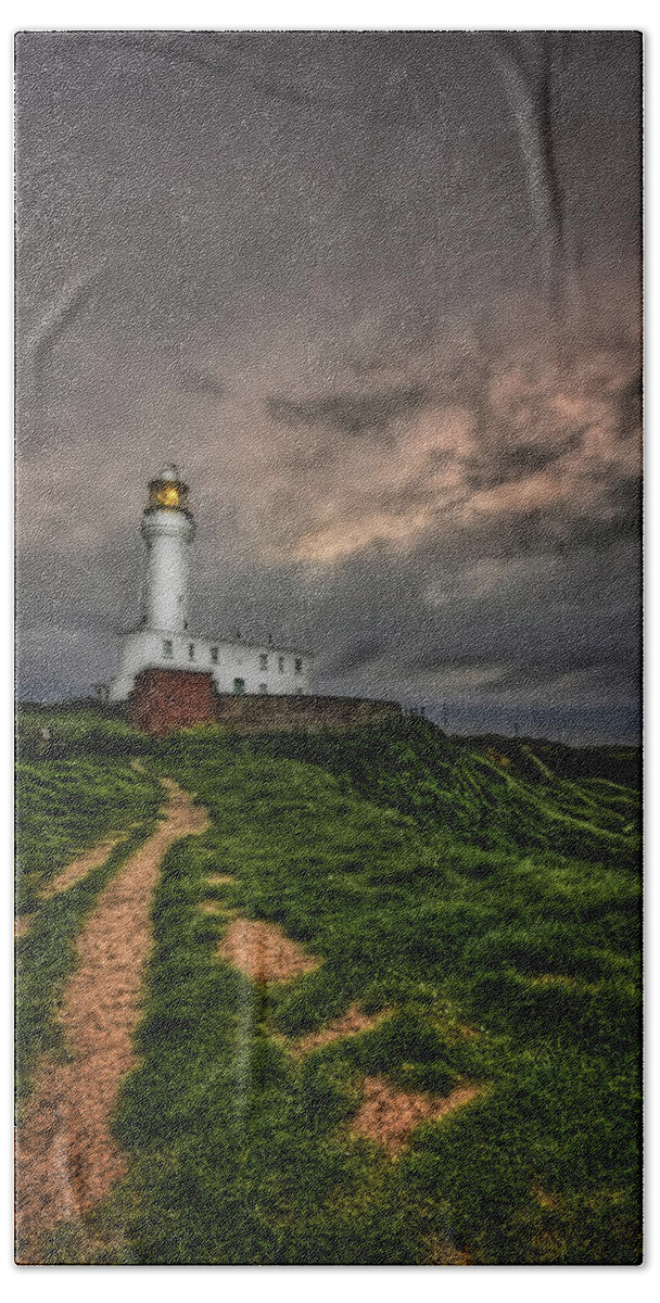 Lighthouse Hand Towel featuring the photograph A Path To Enlightment by Evelina Kremsdorf