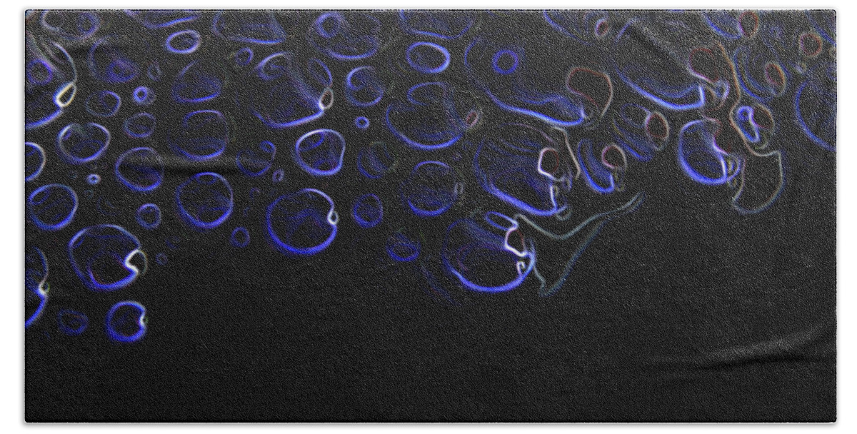 Abstract Hand Towel featuring the photograph Abstract Art series. Blue fantasy. by Ausra Huntington nee Paulauskaite