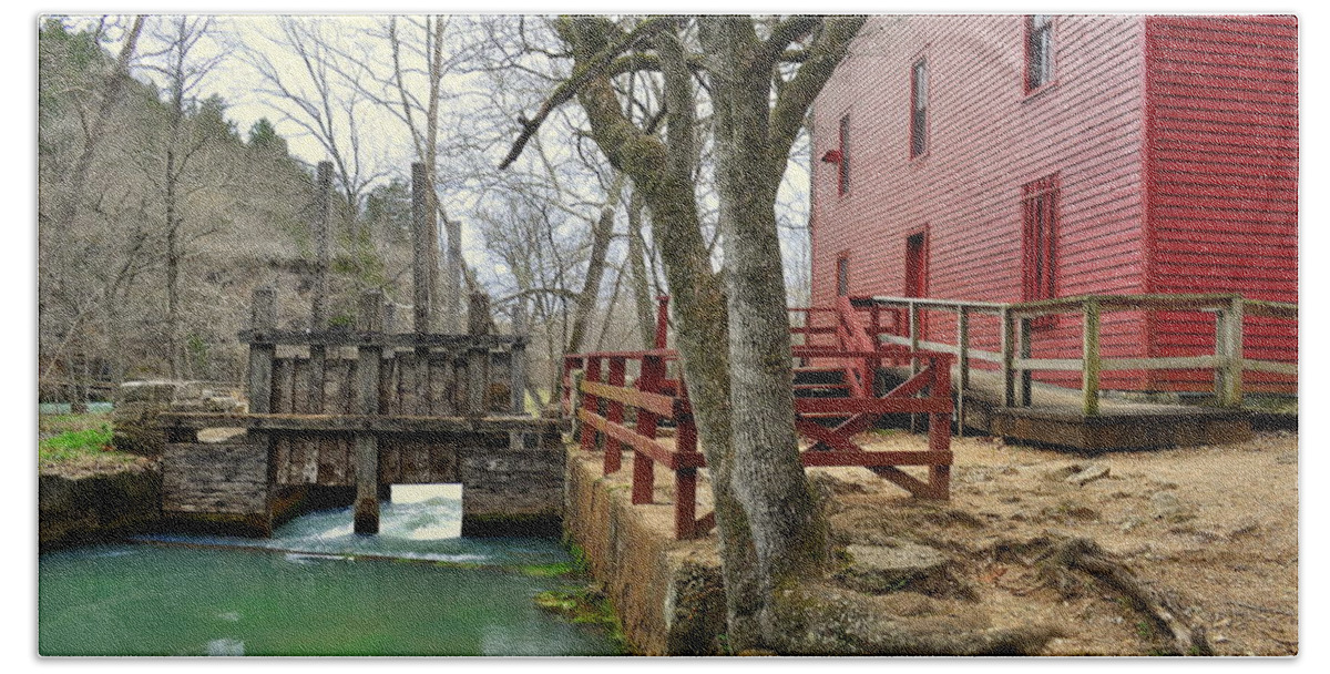 Mill Hand Towel featuring the photograph Alley Spring Mill 34 by Marty Koch