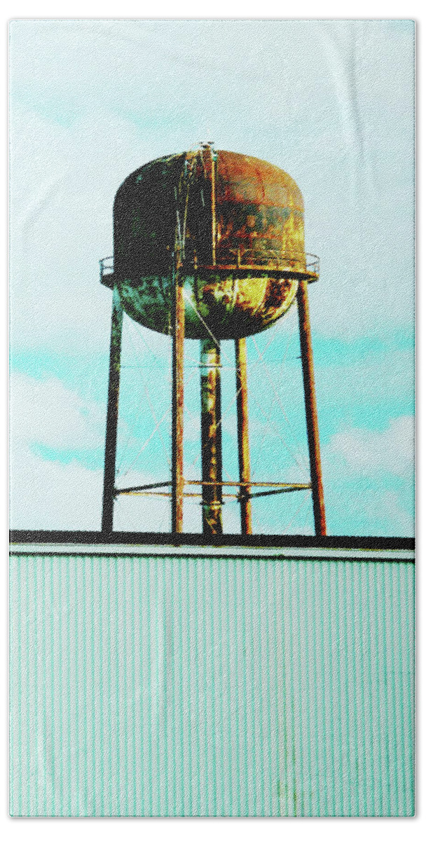 Water Tower Bath Towel featuring the photograph Along Highway 61 by Lizi Beard-Ward
