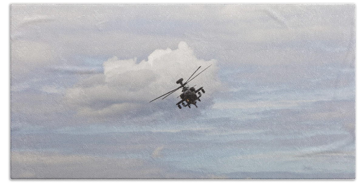 Apache Helicopter Bath Towel featuring the photograph Apache by Maj Seda
