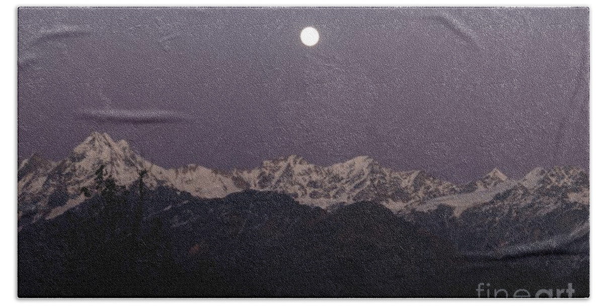 Moon Bath Towel featuring the photograph Bathed in Moonlight by Fotosas Photography