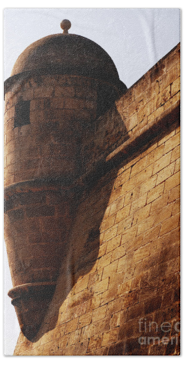 Almena Hand Towel featuring the photograph Battlement by Agusti Pardo Rossello
