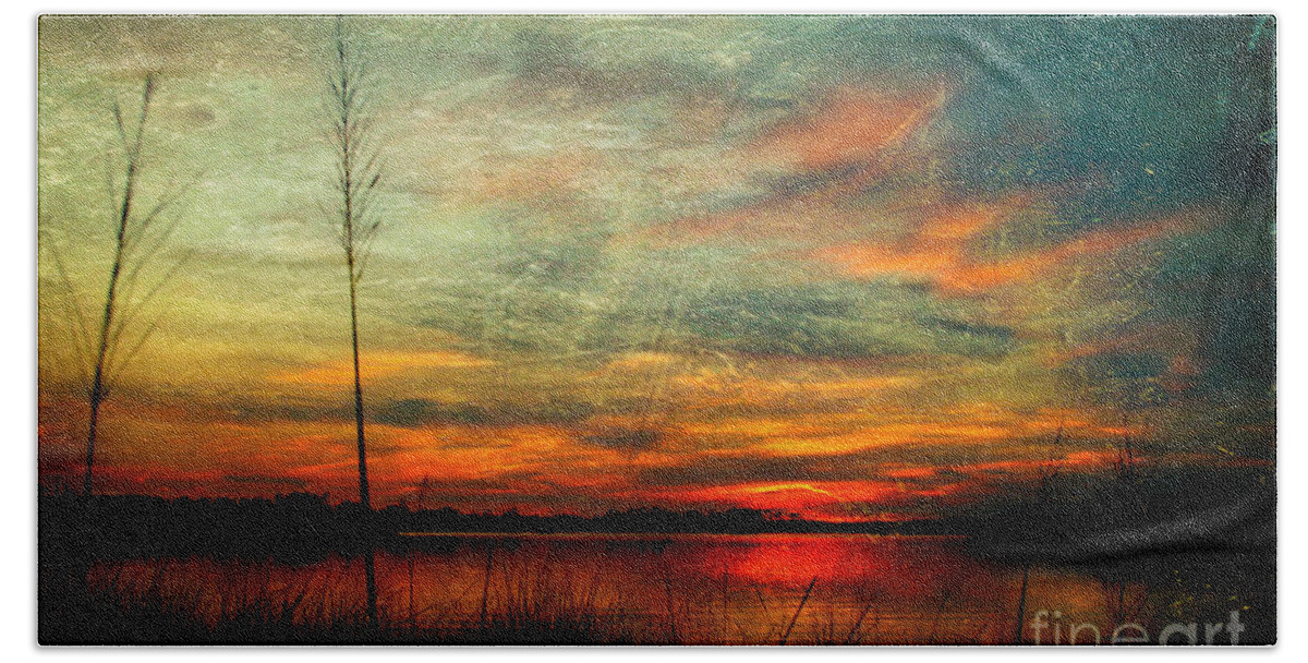 Water Hand Towel featuring the photograph Bayou Colors by Joan McCool
