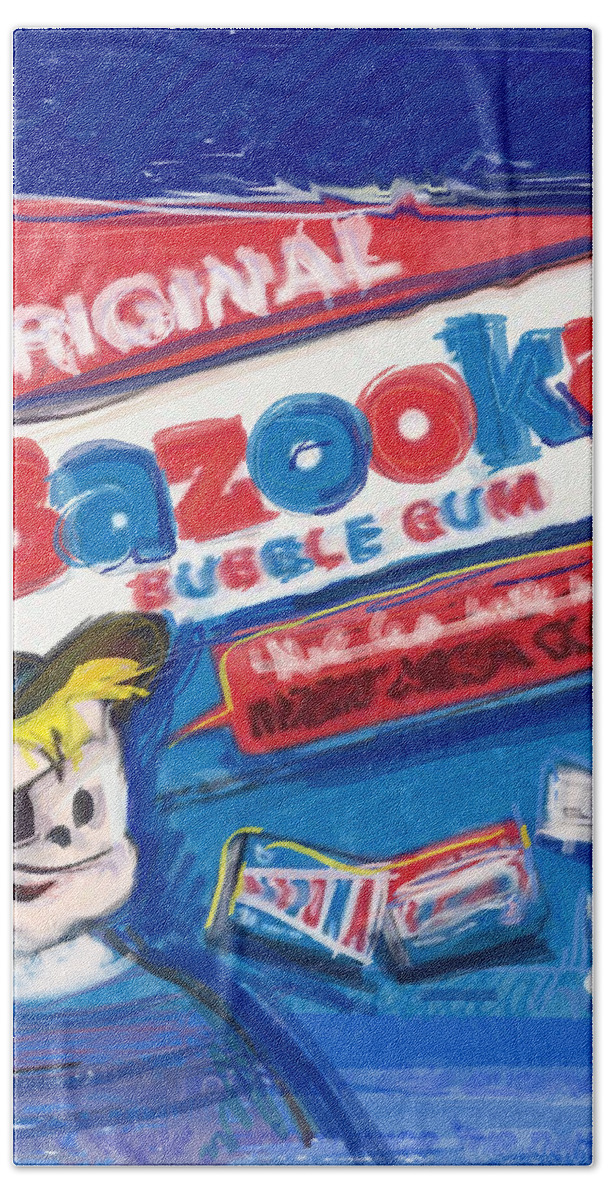 Bazooka Hand Towel featuring the digital art Bazooka by Russell Pierce