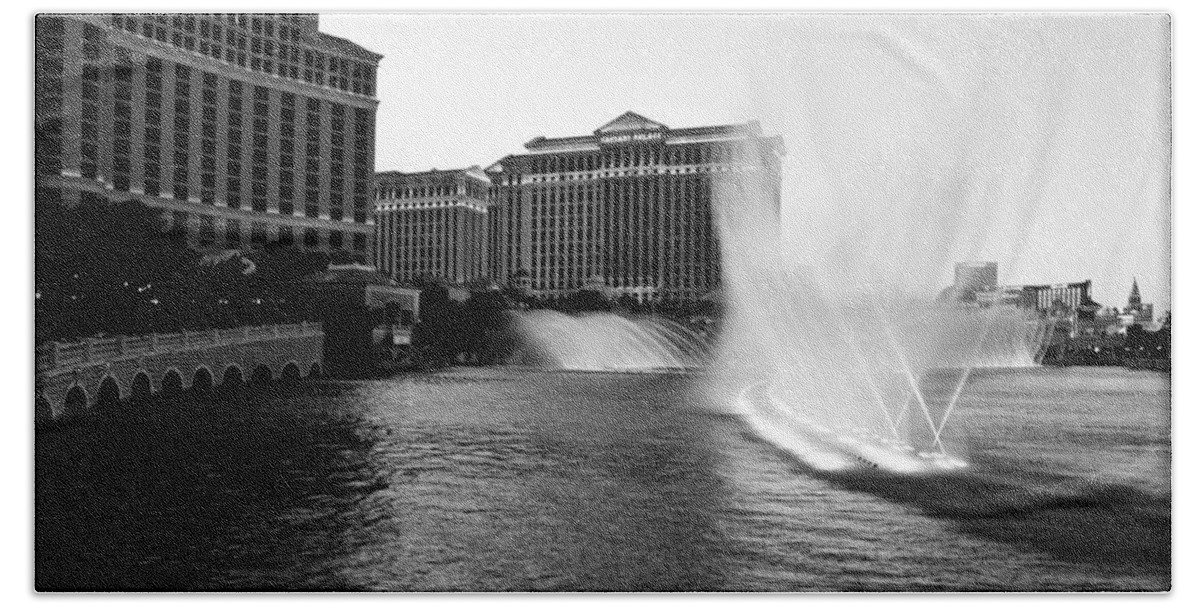 America Hand Towel featuring the photograph Bellagio Fountains II by Ricky Barnard