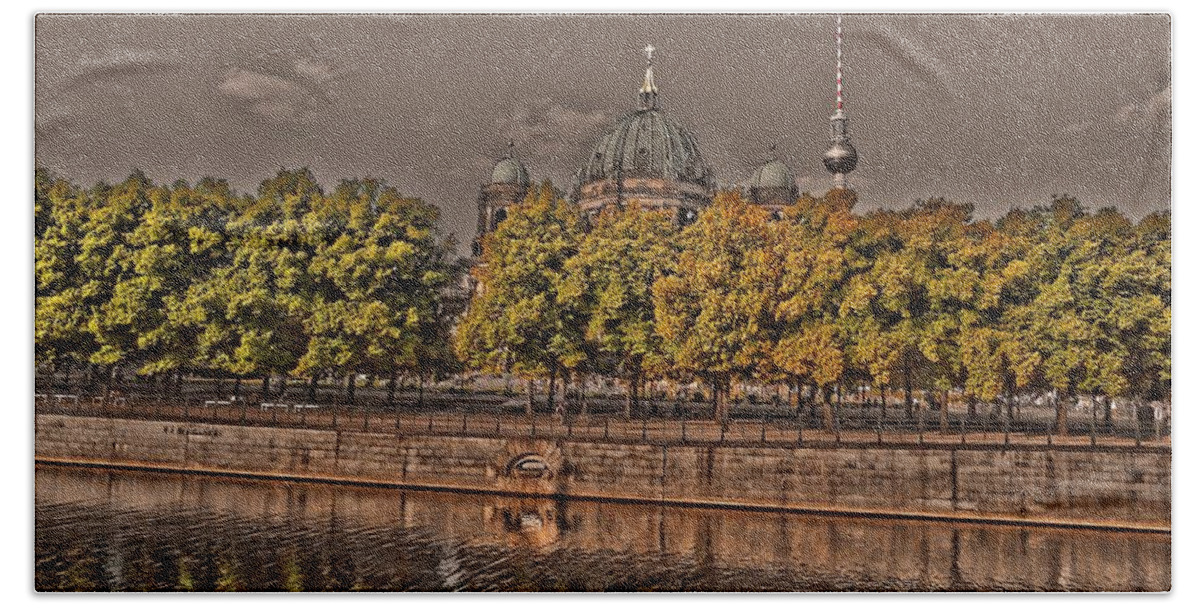 Europe Hand Towel featuring the photograph Berlin Cathedral ... by Juergen Weiss