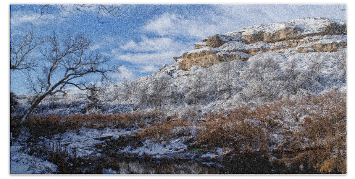 Winter Bath Towel featuring the photograph Big Springs by Alan Hutchins