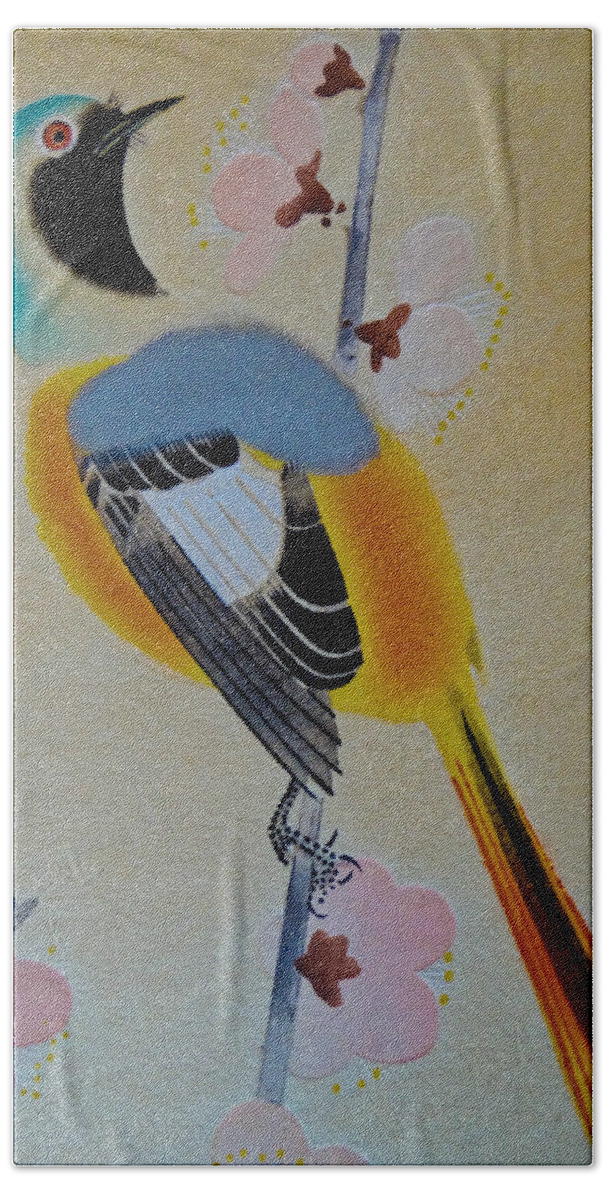 Bird Bath Towel featuring the photograph Bird Print by Julia Wilcox
