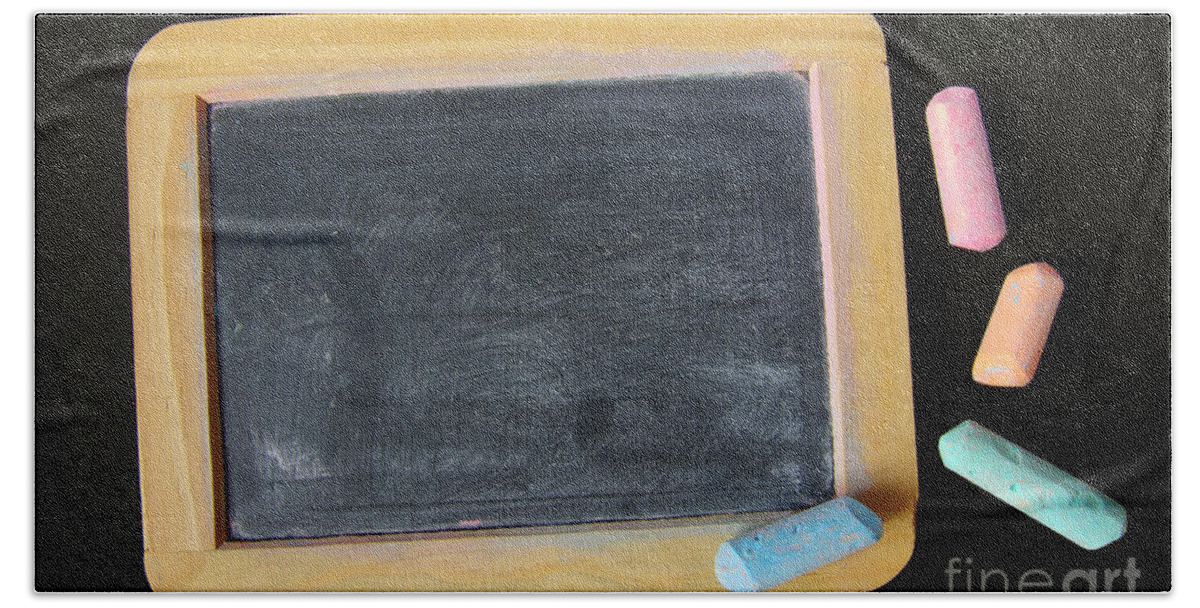 Blackboard chalk Bath Towel by Carlos Caetano - Pixels