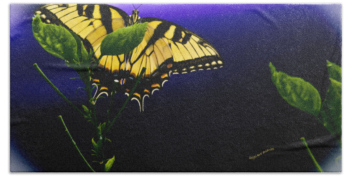 Butterfly Bath Towel featuring the photograph Blue By You by DigiArt Diaries by Vicky B Fuller