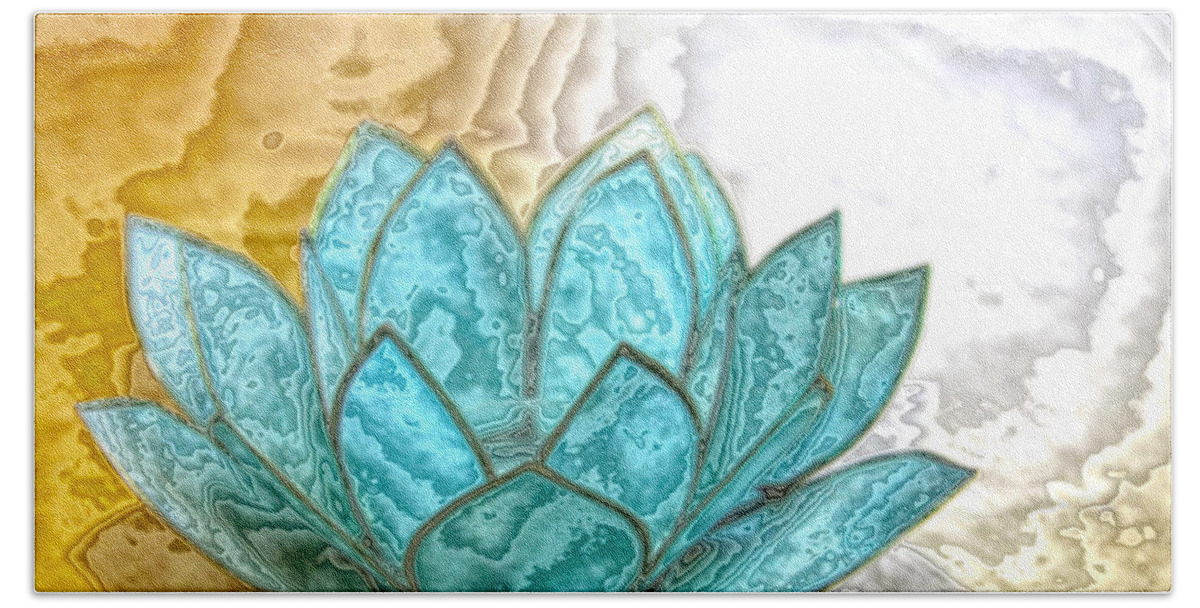 Blue Bath Towel featuring the photograph Blue Lotus by Diana Haronis