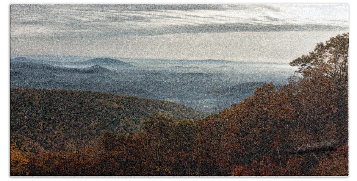 Blue Hand Towel featuring the photograph Blue Ridge Mountains by Farol Tomson