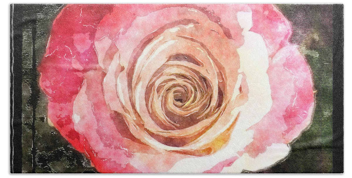 Flowers Bath Towel featuring the photograph Blush Rose Art by Debbie Portwood