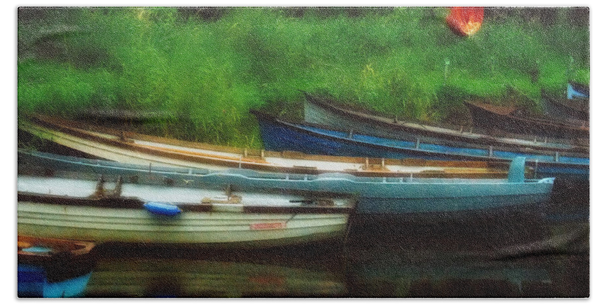 Ireland Bath Towel featuring the photograph Boats at Rest by Rebecca Samler
