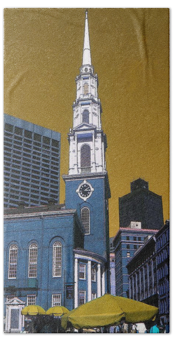 Boston Hand Towel featuring the digital art Boston Freedom 76 by Peter Potter