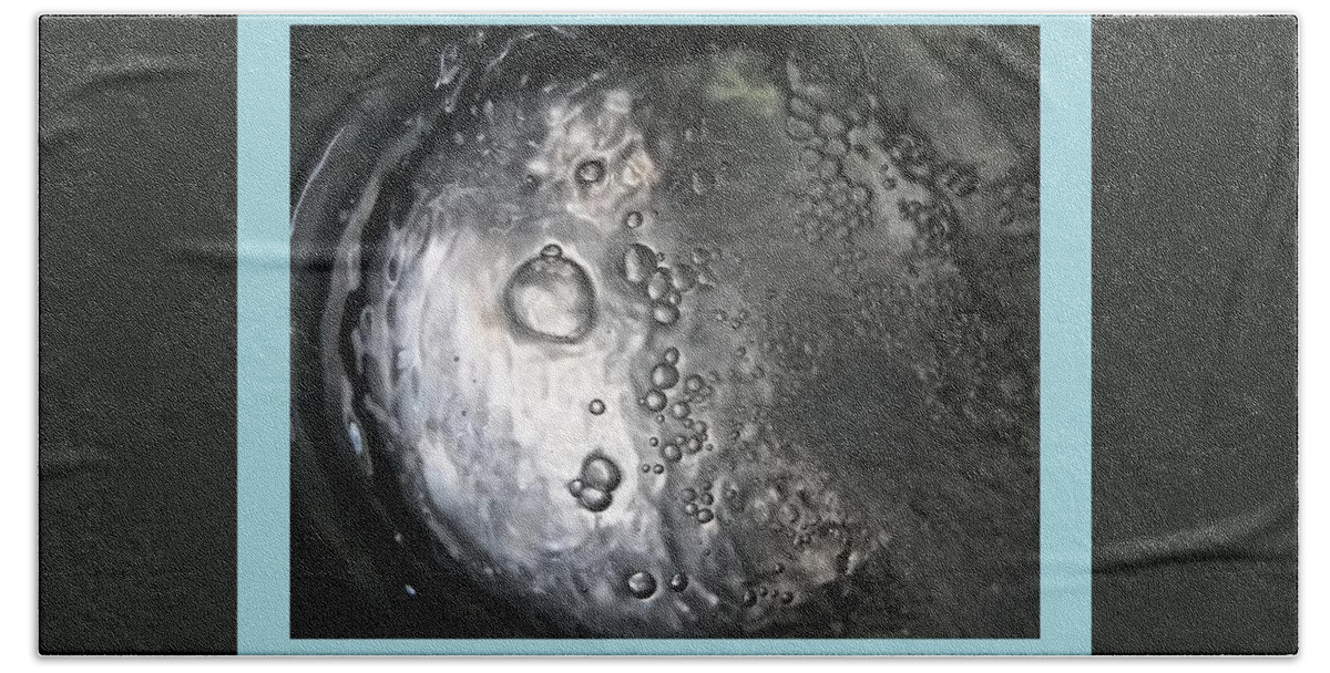 Water Bubbles Bath Sheet featuring the photograph Bubbles Abstract by Basant Soni