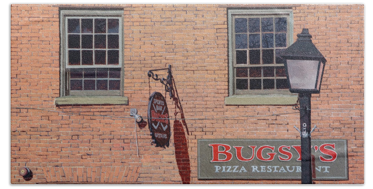 Urban Landscape Hand Towel featuring the painting Bugsy's by Craig Morris